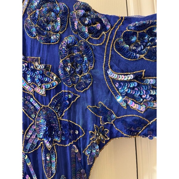 Jean for Joseph Le Bon women VTG Sequin Midi Cocktail Dress size PS Petite Small - Picture 5 of 9